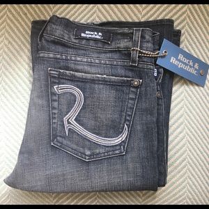 Rock & Republic Roth Radion Ivory Flare Jeans